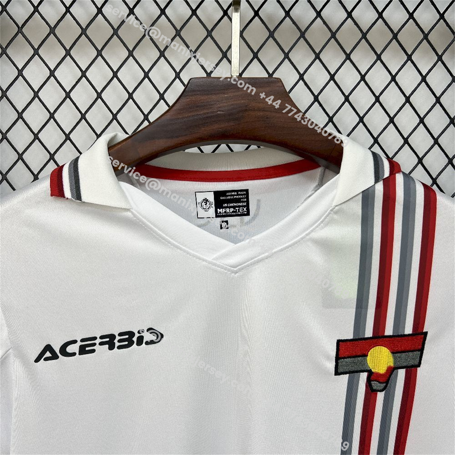 ManixJersey.com | Cremonese 25-26 Away White Jersey - Fans Version -Customize Name, Number and Patch | Worldwide Shipping