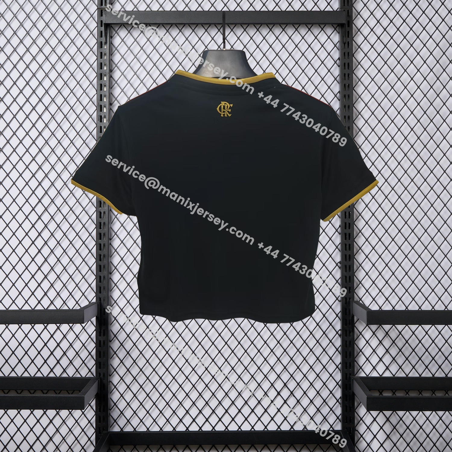 ManixJersey.com | Women's Flamengo 25-26 Black Special Cropped Jersey -Customize Name, Number and Patch | Worldwide Shipping