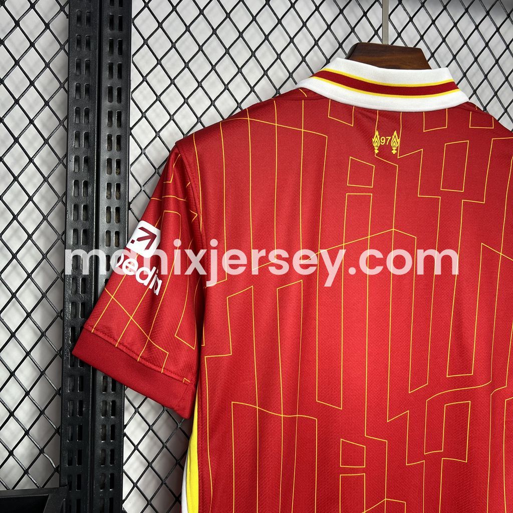 ManixJersey.com | Liver.pool 24-25 Home Jersey with Golden Champions Patch - Fans Version -Customize Name, Number and Patch | Worldwide Shipping