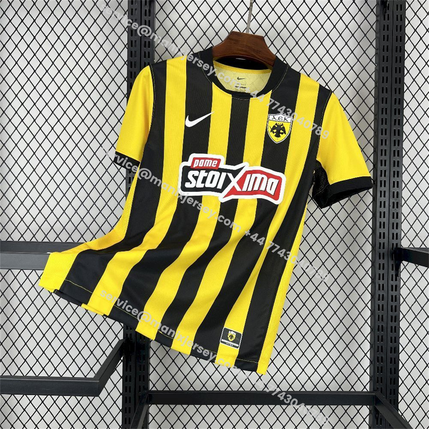 ManixJersey.com | AEK Athens 25-26 Home Yellow Jersey - Fans Version -Customize Name, Number and Patch | Worldwide Shipping