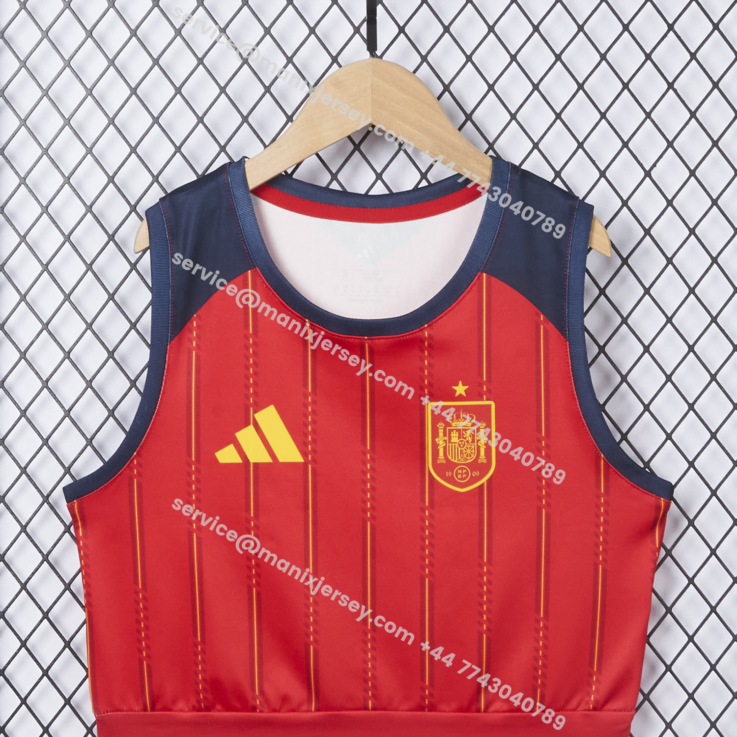 ManixJersey.com | Women's Spain 2026 Home Yoga Vest -Customize Name, Number and Patch | Worldwide Shipping