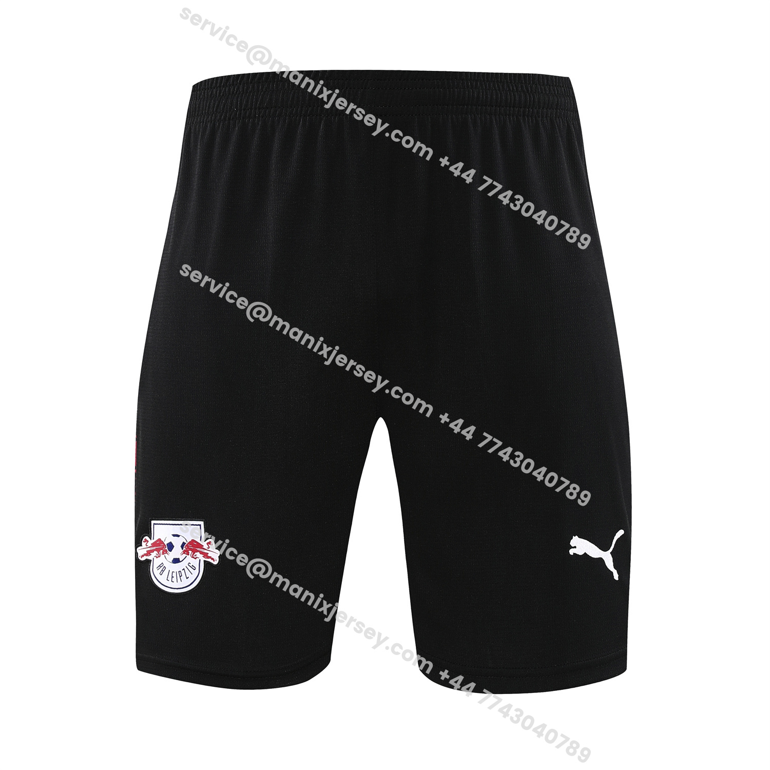 ManixJersey.com | RB Leipzig 25-26 Short-Sleeve Training Set- Red Top & Black Shorts -Customize Name, Number and Patch | Worldwide Shipping