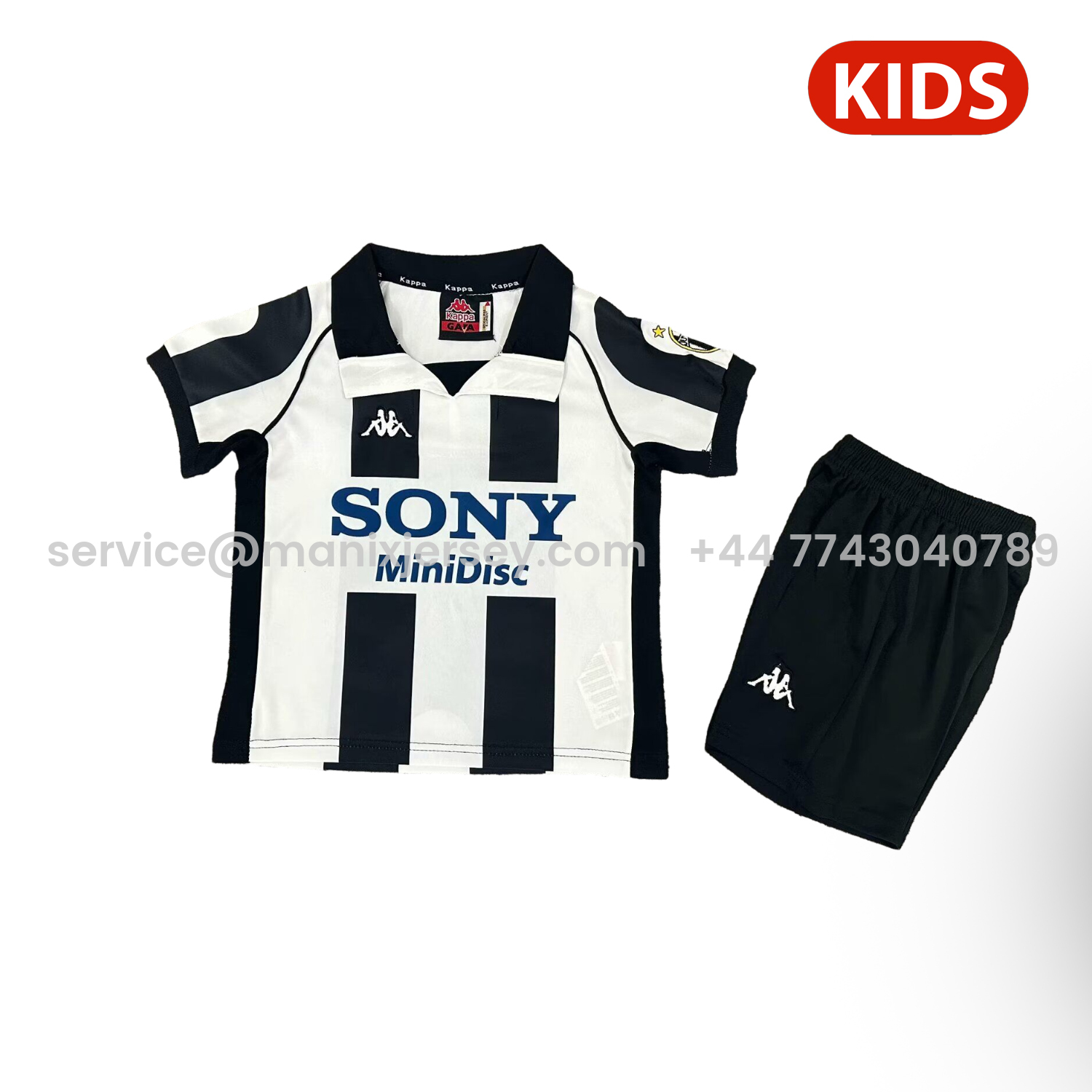 ManixJersey.com | Retro Juventus 1997-98 Home Kids Kit -Customize Name, Number and Patch | Worldwide Shipping