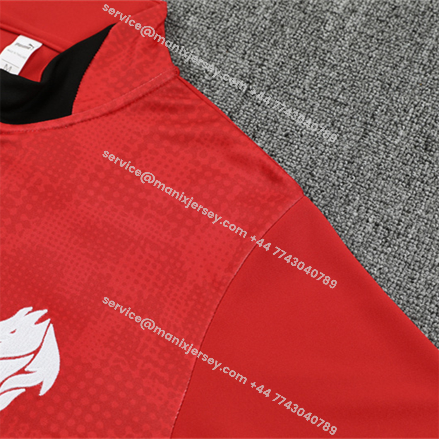 ManixJersey.com | AC Milan 25-26 Long Sleeve Training Set - Red Top & Black Pants -Customize Name, Number and Patch | Worldwide Shipping