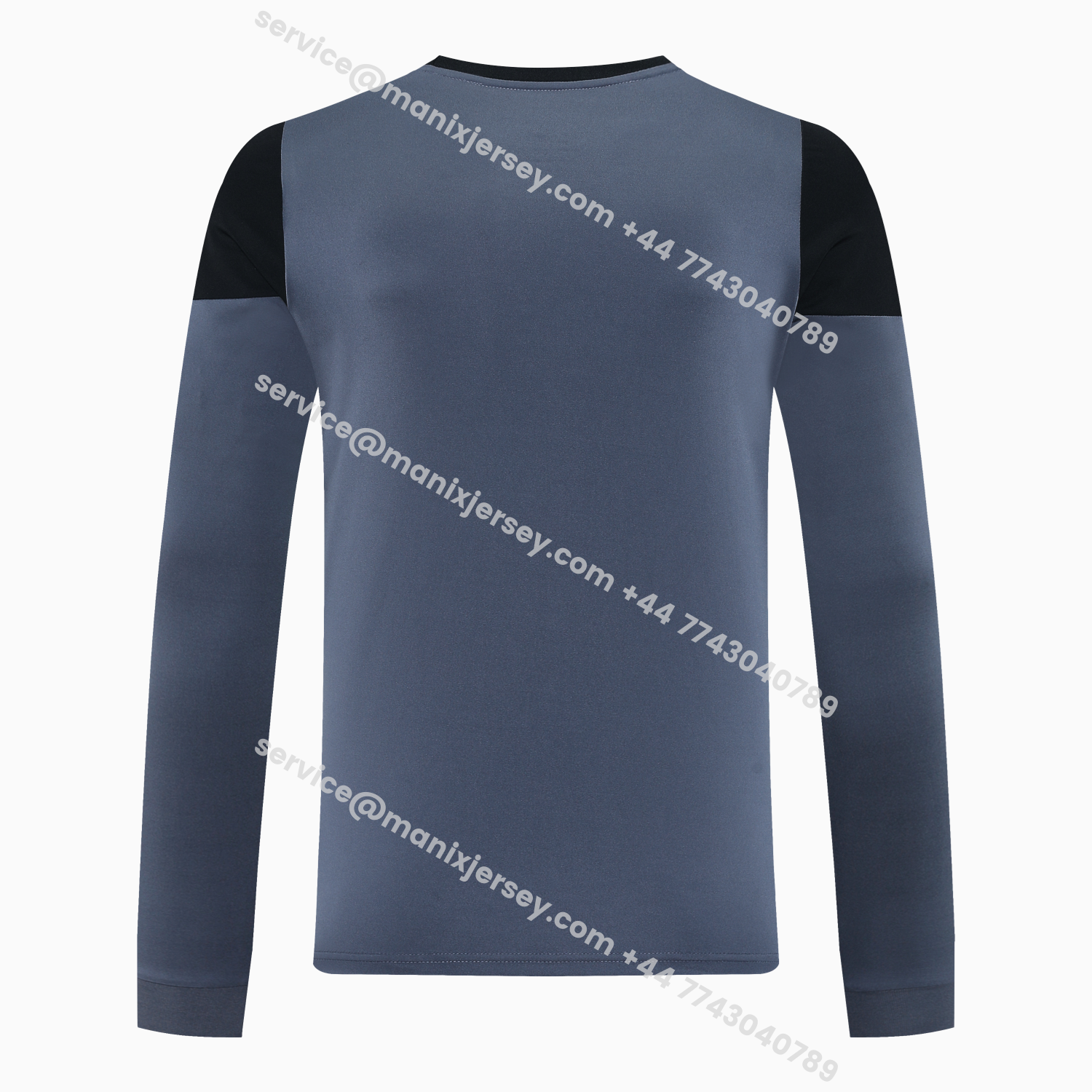 ManixJersey.com | Real Madrid 25-26 Long-Sleeve Training Set - Deep Gray Top & Gray Shorts -Customize Name, Number and Patch | Worldwide Shipping