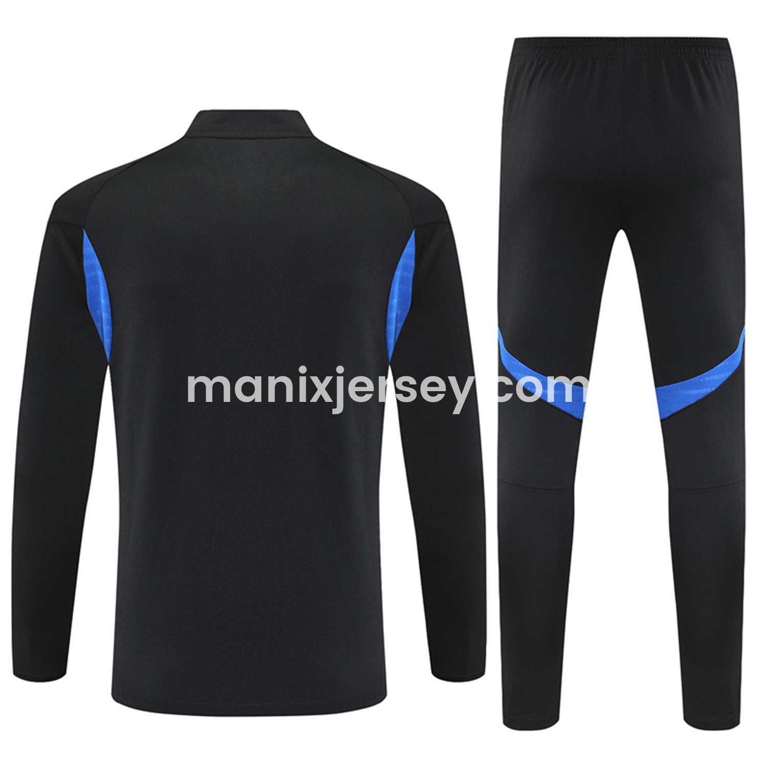 ManixJersey.com | Manchester United 25-26 Long Sleeves Training Set - Black Top & Black Pants -Customize Name, Number and Patch | Worldwide Shipping