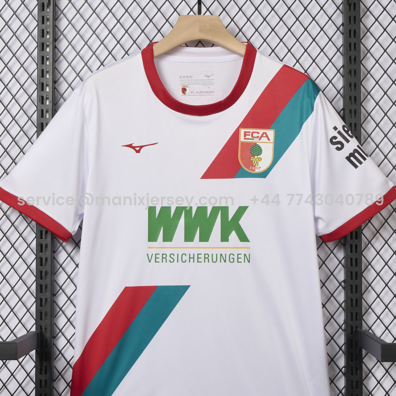 ManixJersey.com | Augsburg 25-26 Home Jersey - Fans Version -Customize Name, Number and Patch | Worldwide Shipping