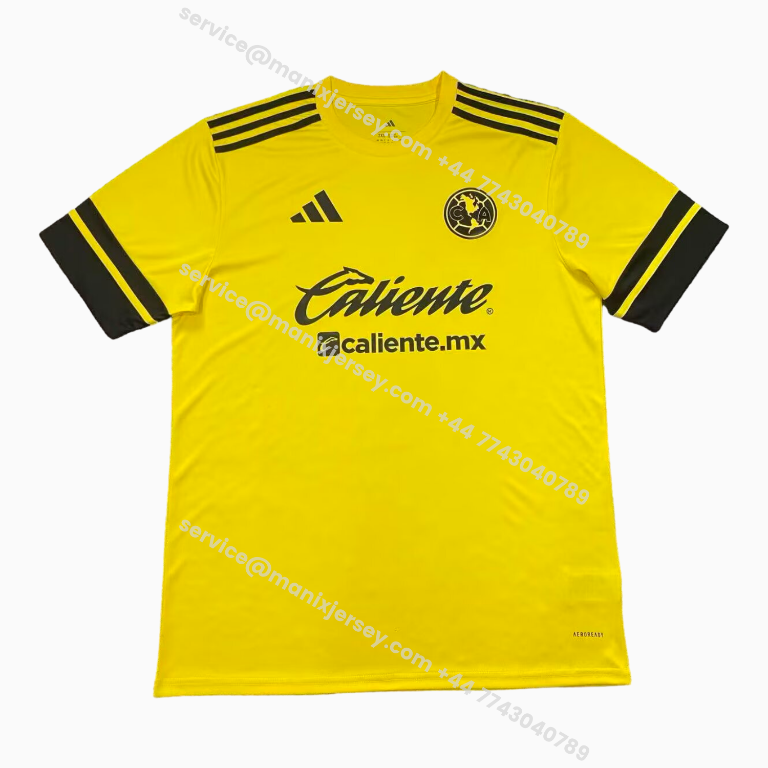 ManixJersey.com | Club América 25-26 Pre-Match Training Yellow Jersey - Fans Version -Customize Name, Number and Patch | Worldwide Shipping