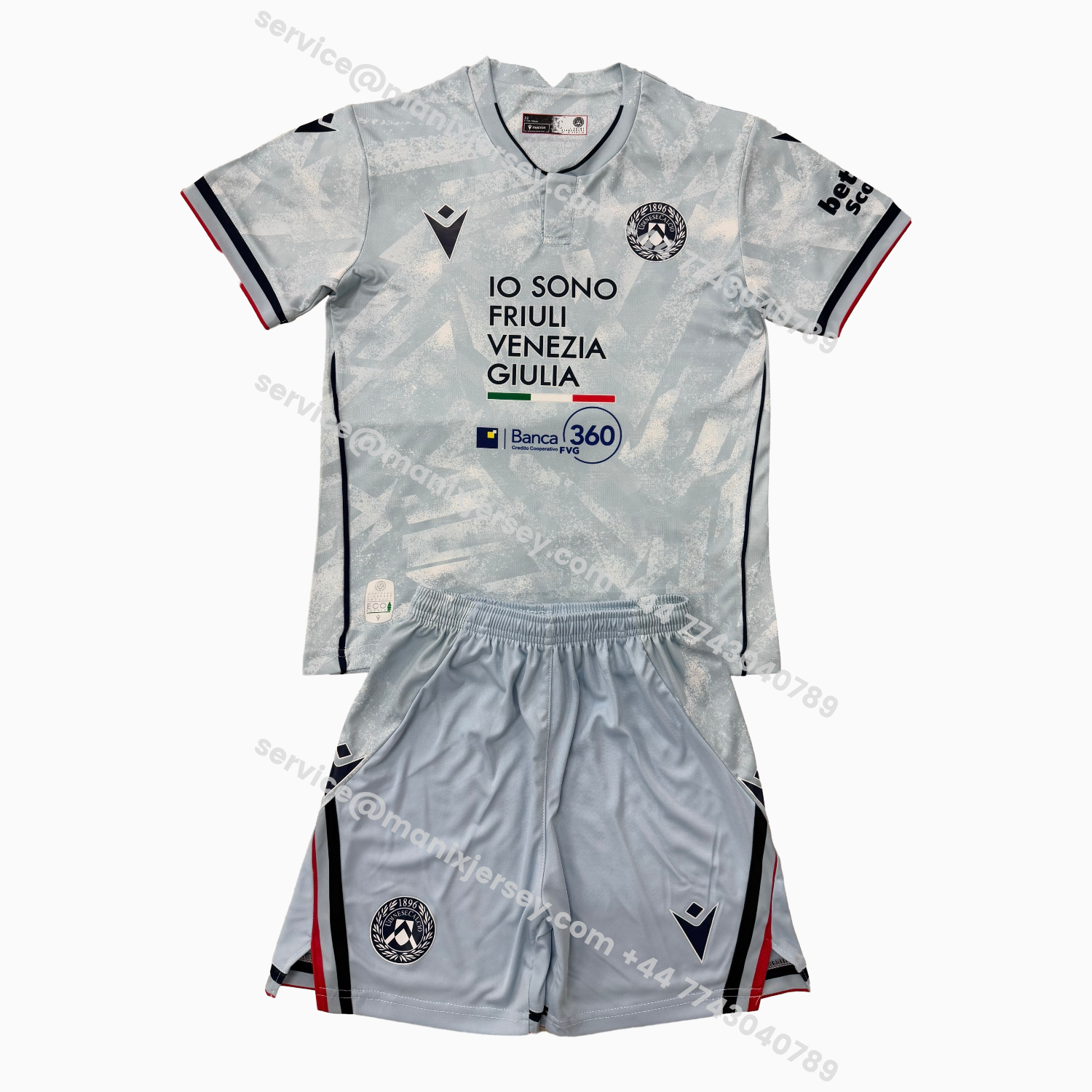 ManixJersey.com | Udinese 25-26 Away Kids Kit -Customize Name, Number and Patch | Worldwide Shipping