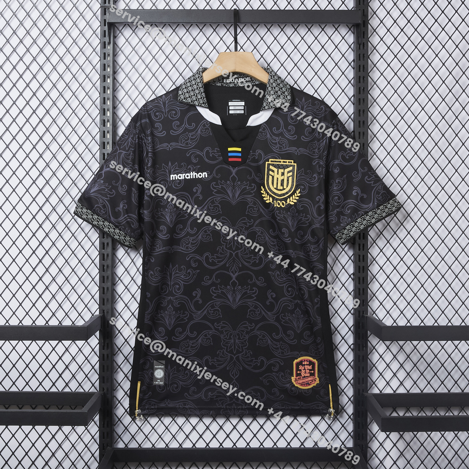 ManixJersey.com | Ecuador 2026 Flowers Black Special Jersey - Fans Version -Customize Name, Number and Patch | Worldwide Shipping