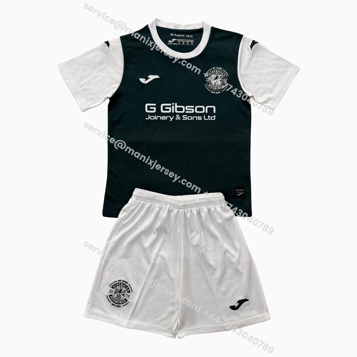 ManixJersey.com | Hibernian 25-26 Home Kids Kit -Customize Name, Number and Patch | Worldwide Shipping