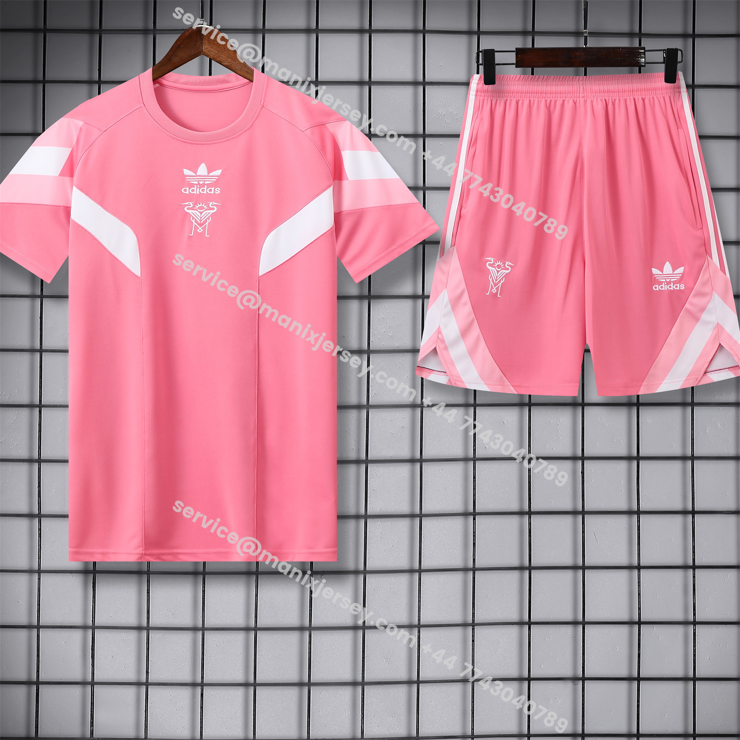 ManixJersey.com | INT M.A.M 25-26 Short-Sleeve Training Set - Pink Top & Pink Shorts -Customize Name, Number and Patch | Worldwide Shipping
