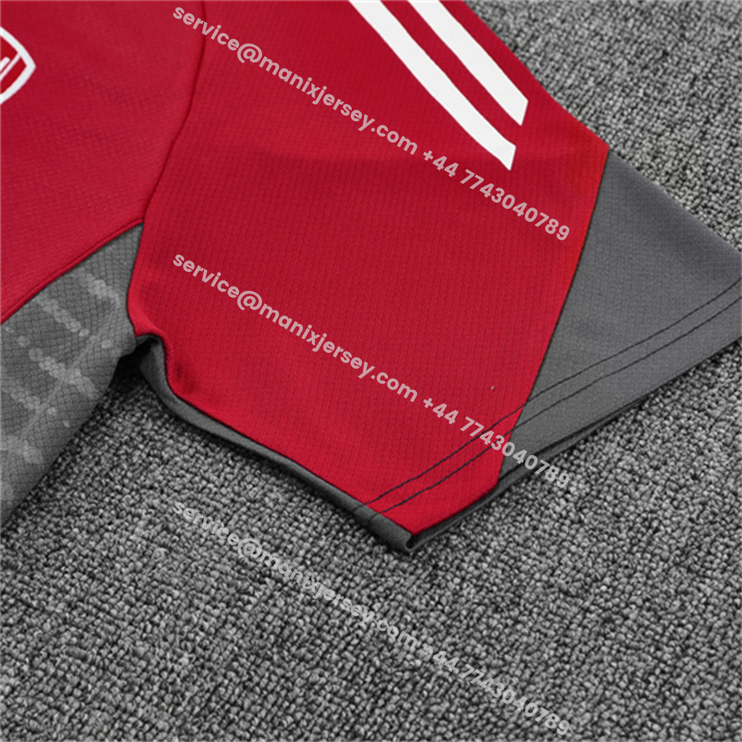 ManixJersey.com | Arsenal 25-26 Kids Short-Sleeve Training Set - Red Top & Green Shorts -Customize Name, Number and Patch | Worldwide Shipping