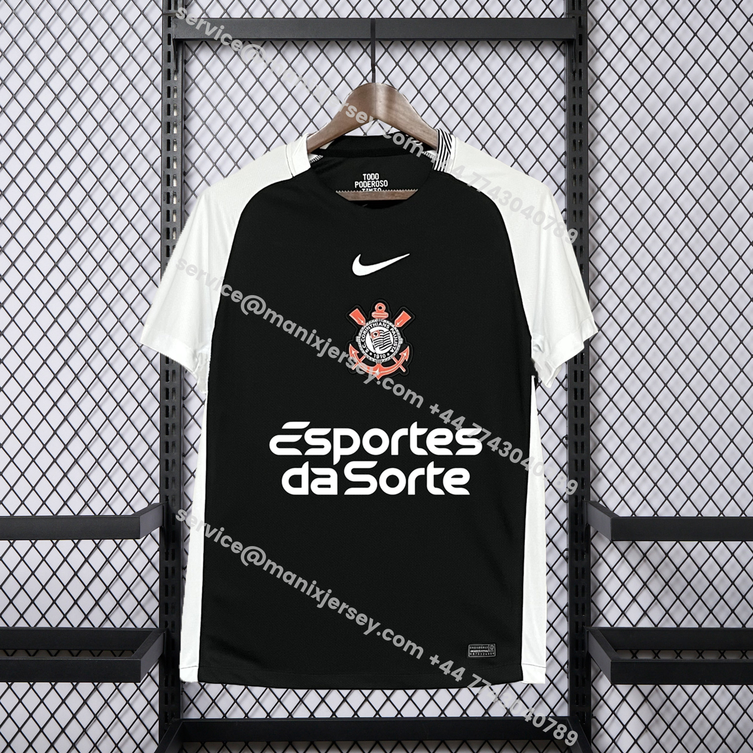 ManixJersey.com | Corinthians 25-26 Away Jersey - Fans Version -Customize Name, Number and Patch | Worldwide Shipping