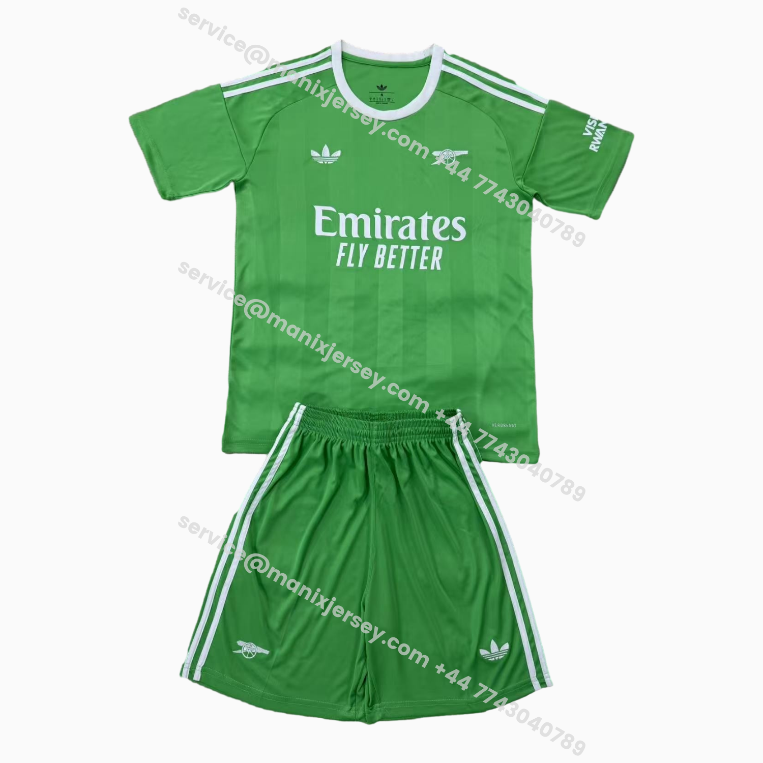 ManixJersey.com | Arsenal 25-26 Green Goalkeeper Men's Adult Jersey Set - Fans Version -Customize Name, Number and Patch | Worldwide Shipping