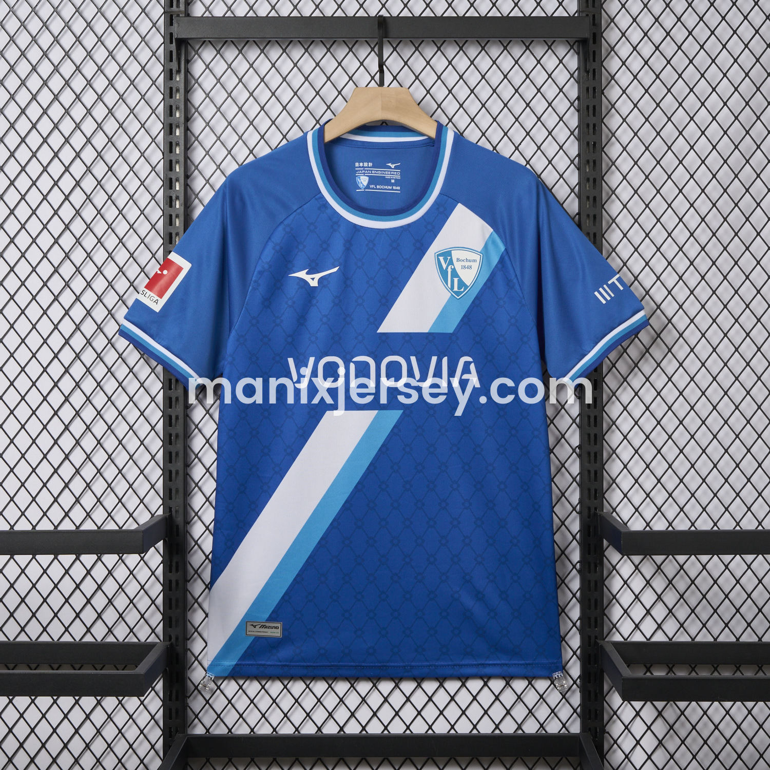 ManixJersey.com | Bochum 24-25 White Slanted Stripe Special Jersey with Sponsors - Fans Version -Customize Name, Number and Patch | Worldwide Shipping