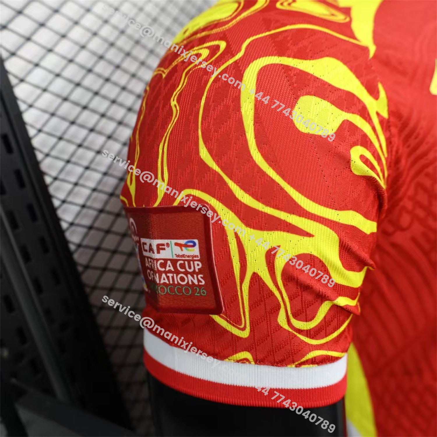 ManixJersey.com | Congo 2026 Third Red Jersey - Player Version -Customize Name, Number and Patch | Worldwide Shipping