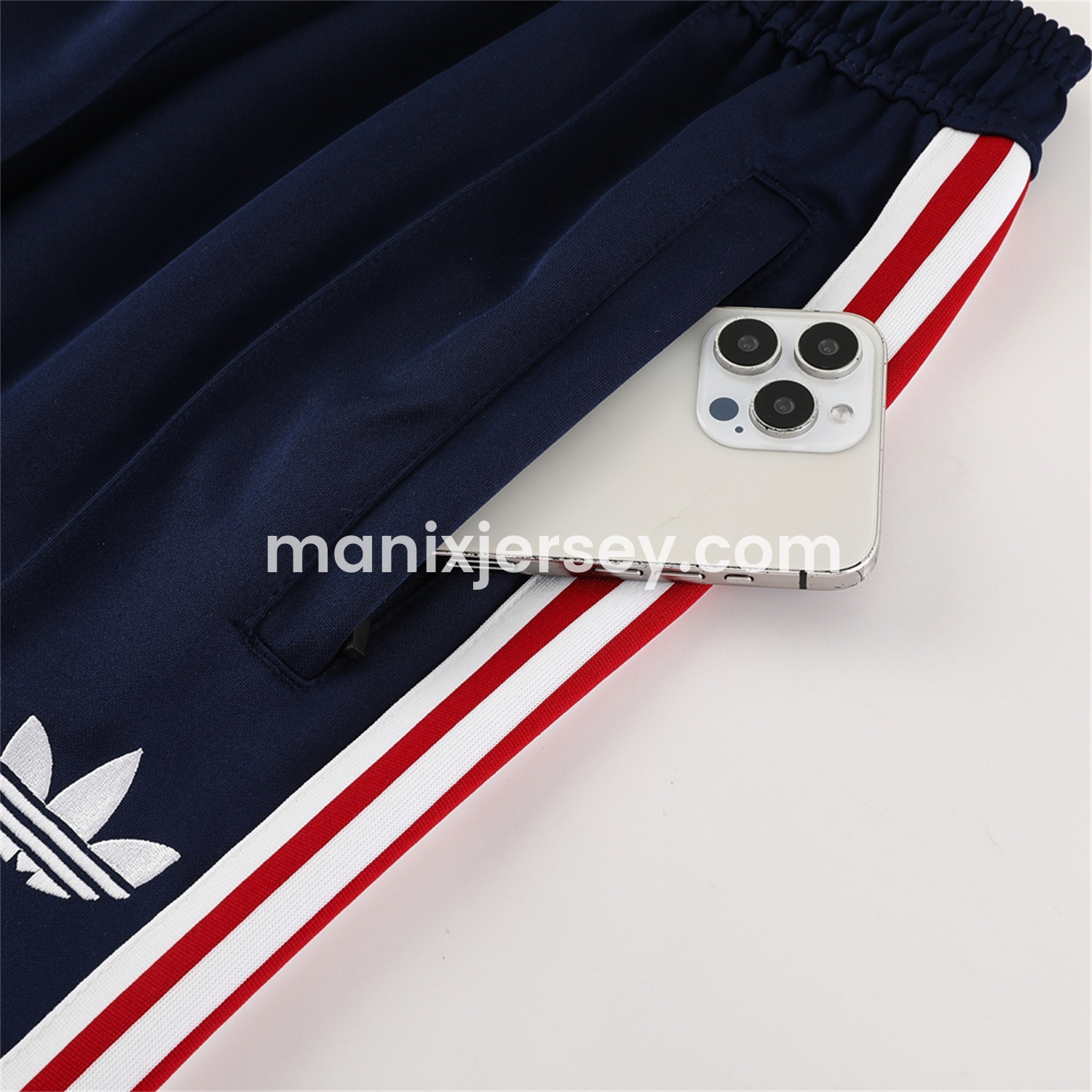 ManixJersey.com | Arsenal 24-25 Throwback Jacket Training Tracksuit - Red Jackets & Blue Pants -Customize Name, Number and Patch | Worldwide Shipping