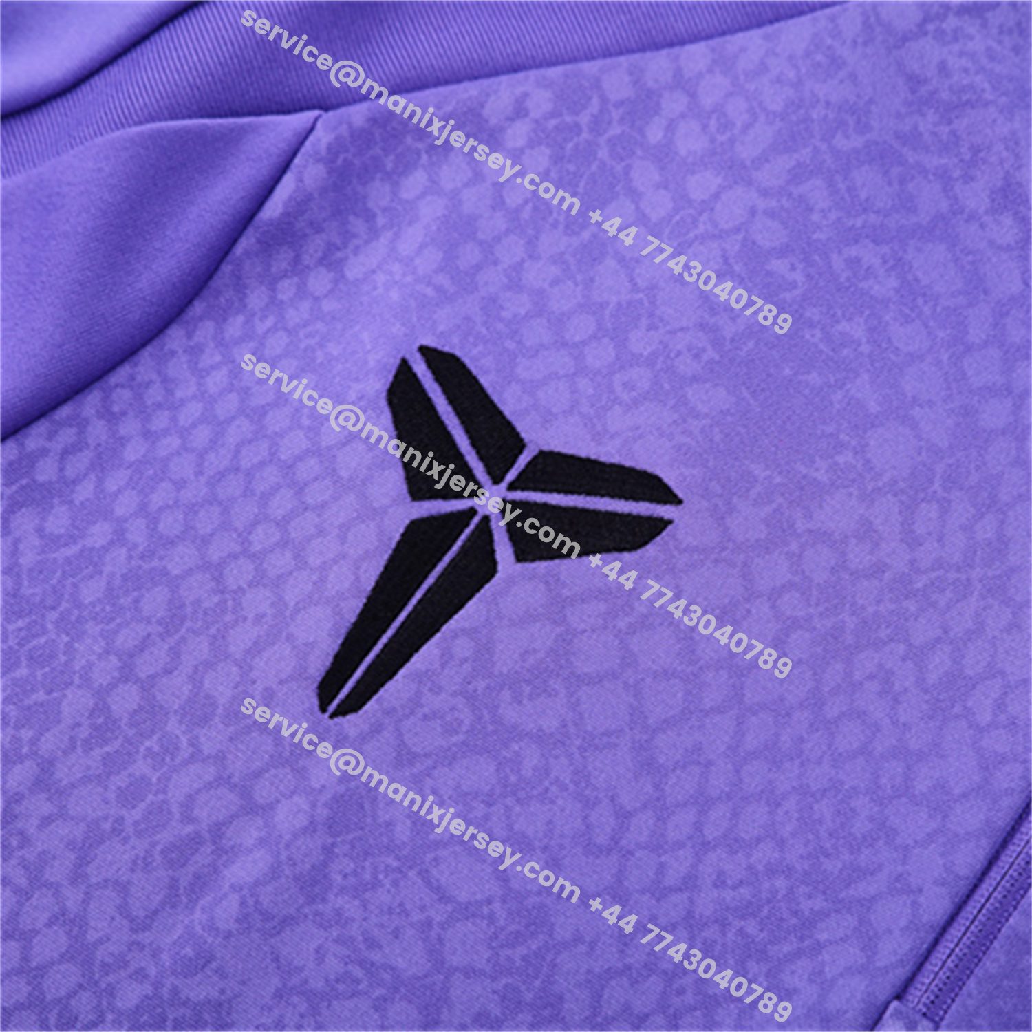 ManixJersey.com | Barcelona 25-26 X KB Kids Long Sleeve Training Set - Purple Top & Black Pants -Customize Name, Number and Patch | Worldwide Shipping