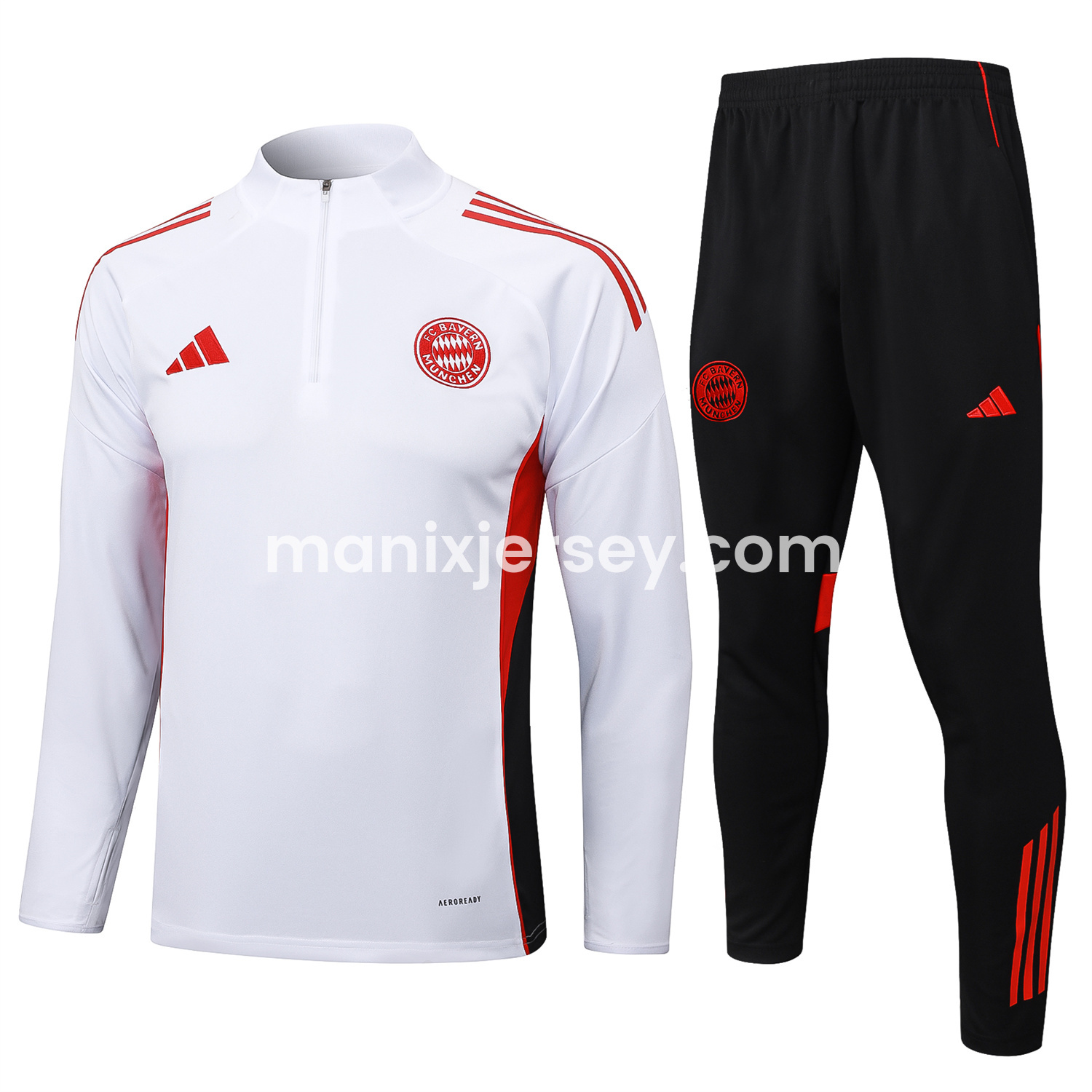 ManixJersey.com | Bayern Munich 25-26 Long Sleeve Training Set - Dark Red -Customize Name, Number and Patch | Worldwide Shipping