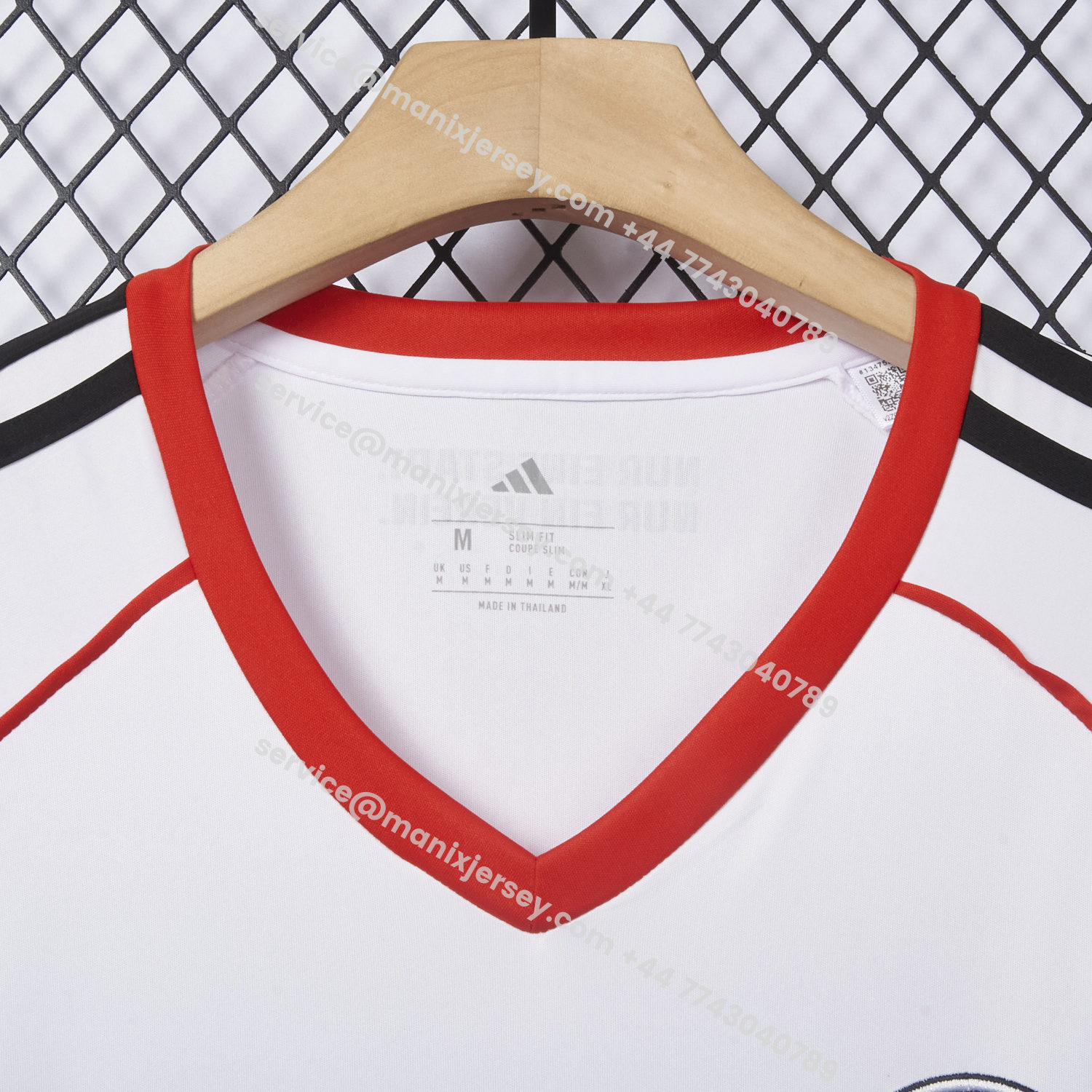 ManixJersey.com | Frankfurt 25-26 Away White Jersey - Fans Version -Customize Name, Number and Patch | Worldwide Shipping