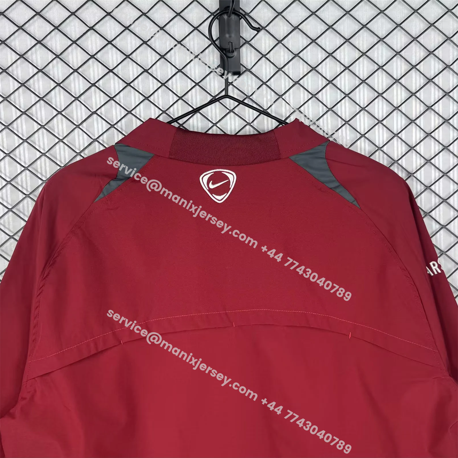 ManixJersey.com | Retro Arsenal 2005-06 Home Windbreaker Jacket - Red -Customize Name, Number and Patch | Worldwide Shipping