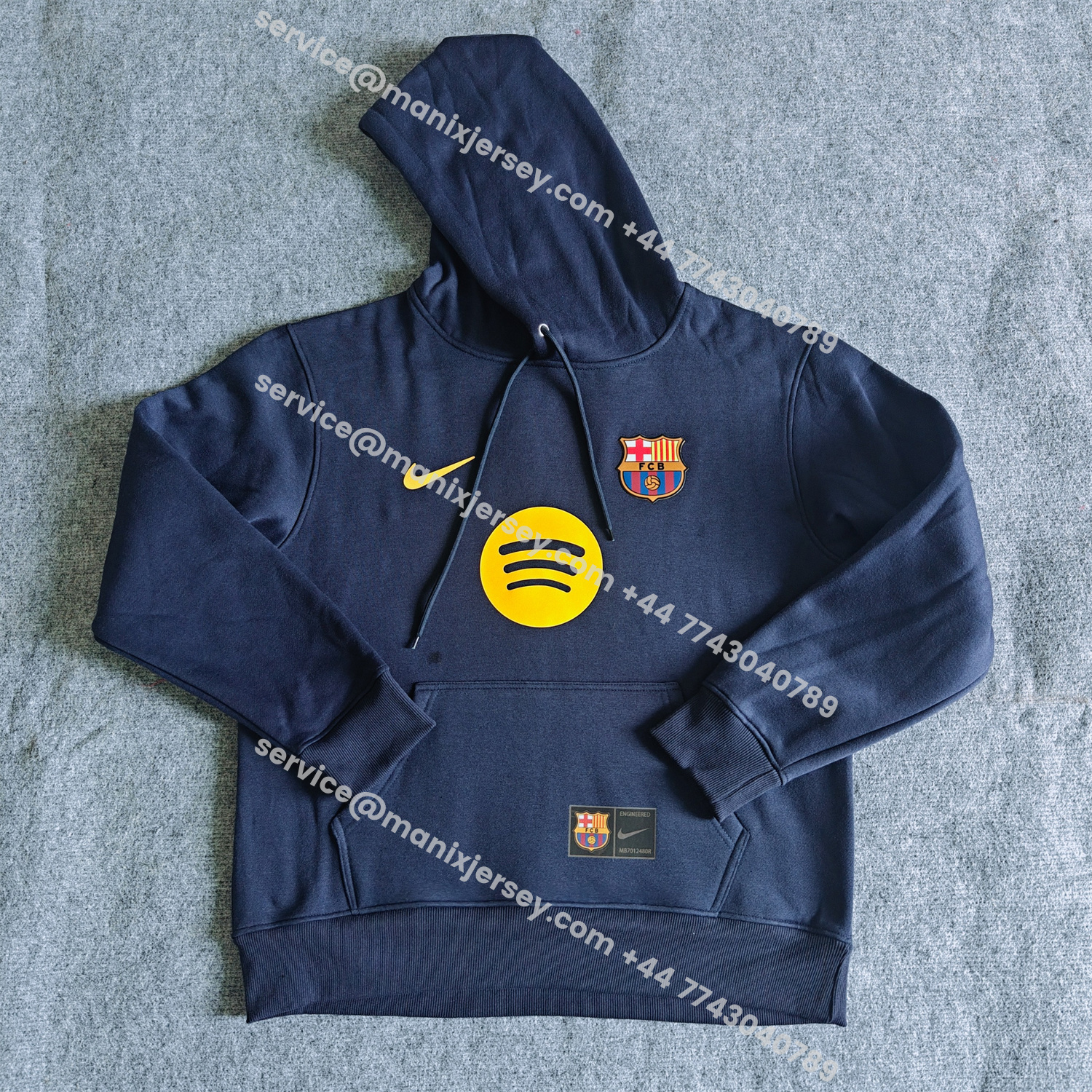 ManixJersey.com | Barcelona 25-26 Big Logo Unisex Pullover Hoodie -Customize Name, Number and Patch | Worldwide Shipping