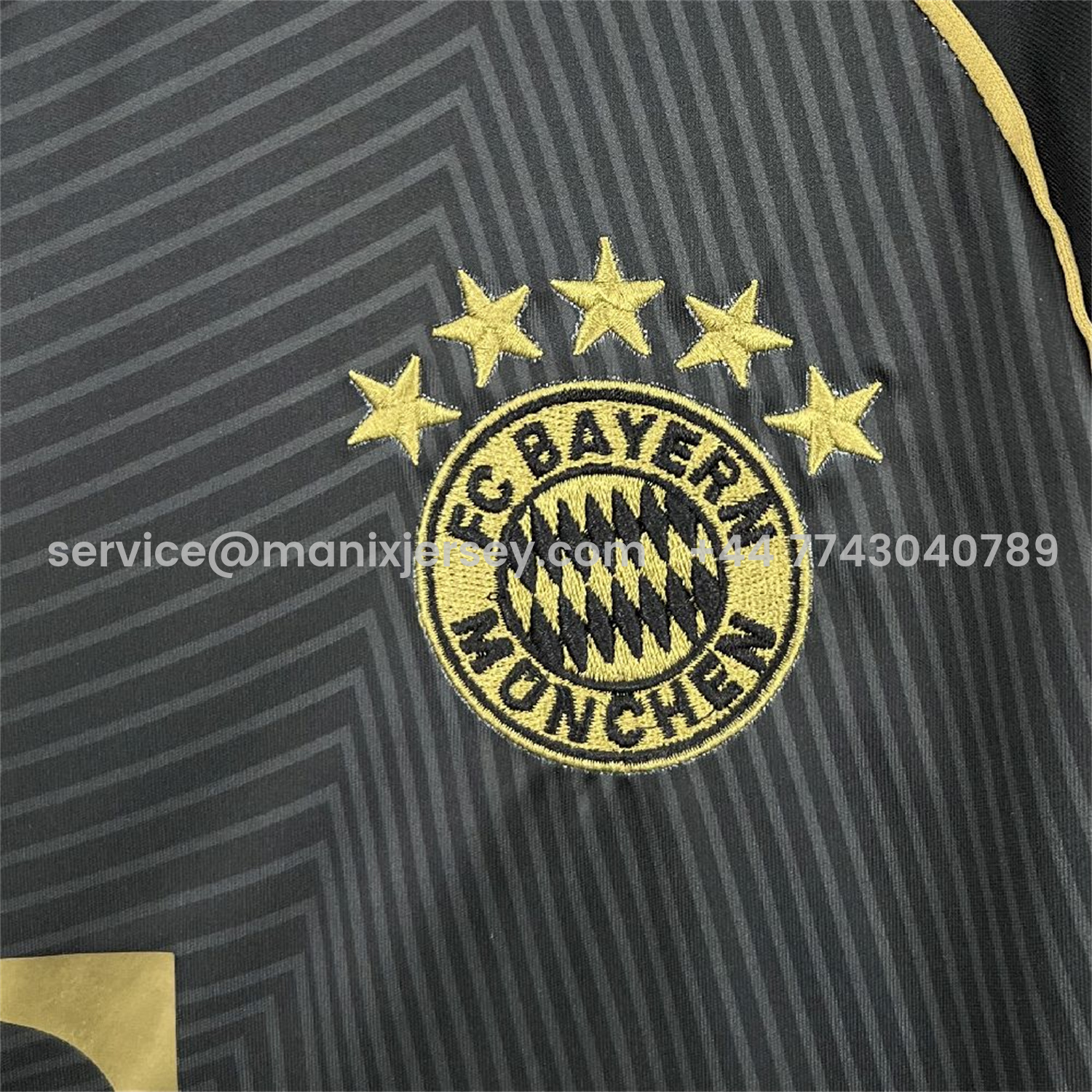 ManixJersey.com | Bayern Munich 25-26 Black Gold Special Edition Jersey - Fans Version -Customize Name, Number and Patch | Worldwide Shipping