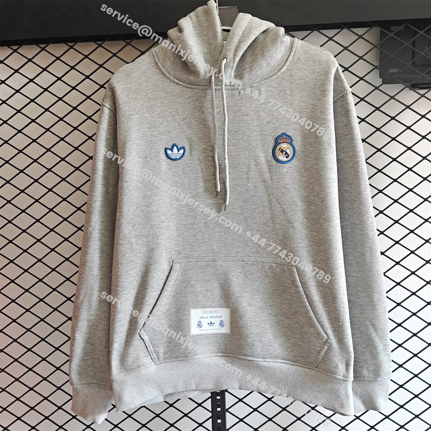 ManixJersey.com | Real Madrid 25-26 Originals Terrace Icon Unisex Pullover Hoodie -Customize Name, Number and Patch | Worldwide Shipping