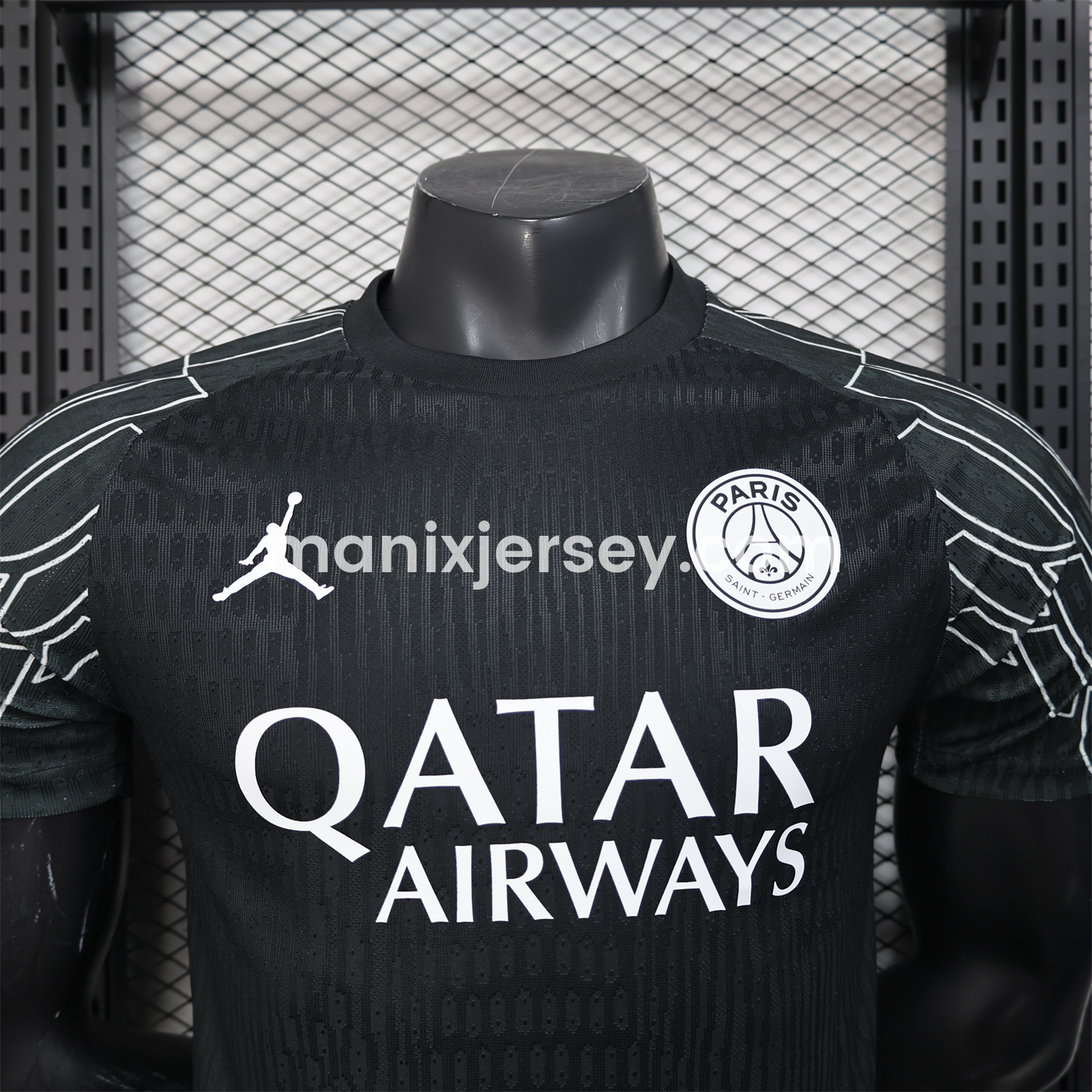 ManixJersey.com | Paris Saint-Germain PSG 25-26 JD Black Special Jersey - Player Version -Customize Name, Number and Patch | Worldwide Shipping
