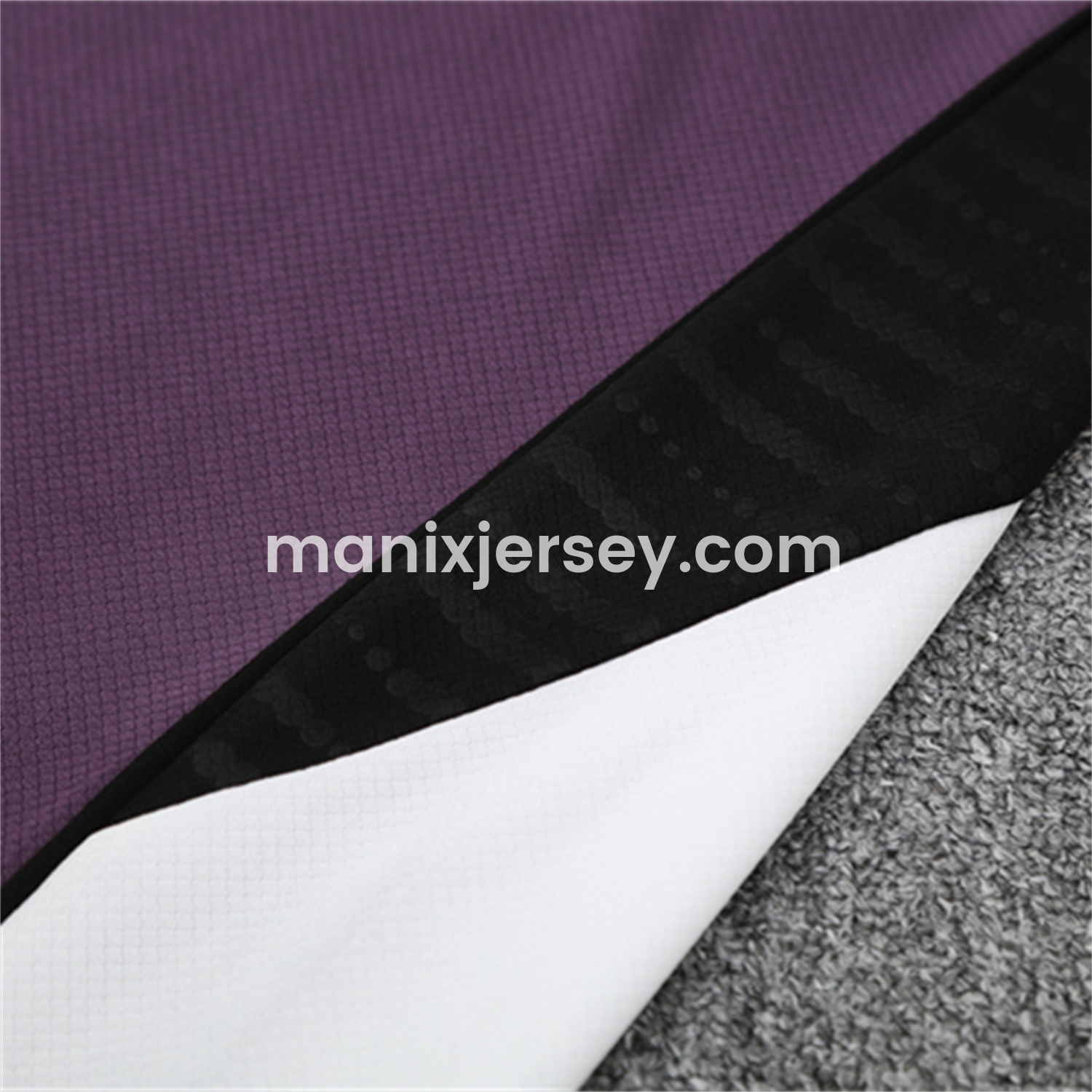 ManixJersey.com | Manchester United 25-26 Short-Sleeve Training Set - Purple Top & Black shorts -Customize Name, Number and Patch | Worldwide Shipping