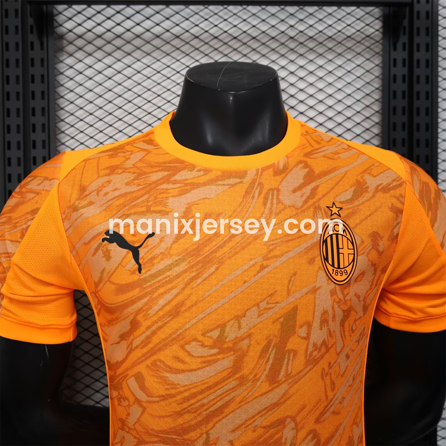 ManixJersey.com | AC Milan 25-26 Orange Special Edition Jersey - Player Version -Customize Name, Number and Patch | Worldwide Shipping