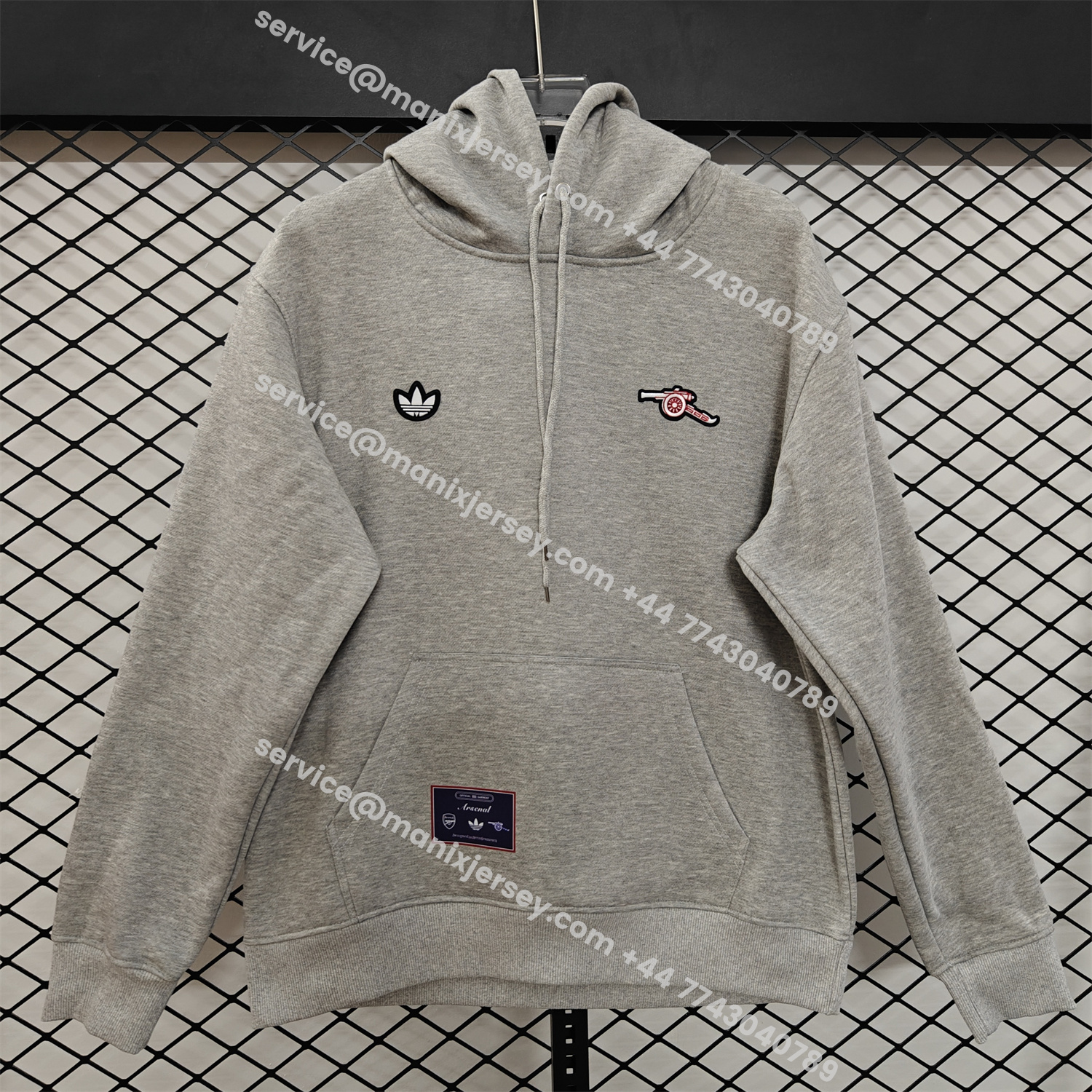 ManixJersey.com | Arsenal 25-26 Originals Terrace Icon Unisex Pullover Hoodie -Customize Name, Number and Patch | Worldwide Shipping
