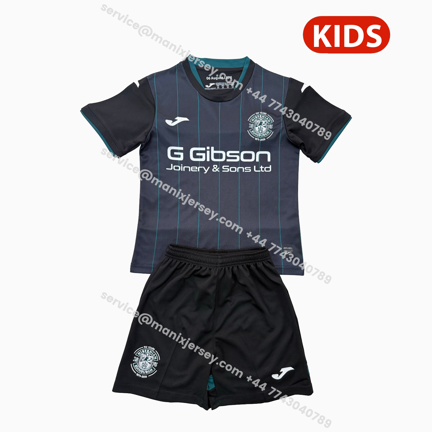 ManixJersey.com | Hibernian 25-26 Third Kids Kit -Customize Name, Number and Patch | Worldwide Shipping