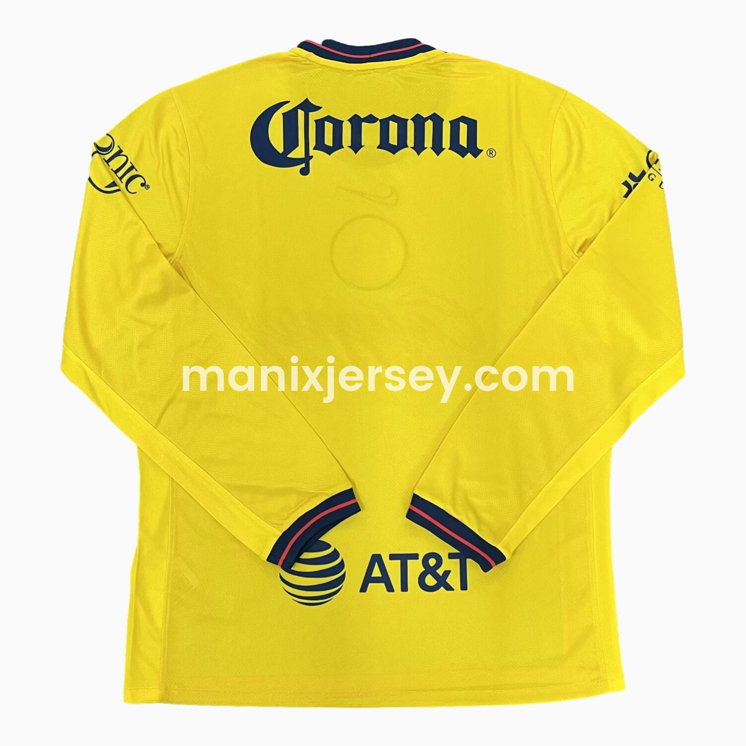 ManixJersey.com | Club América 24-25 Home Long Sleeve Jersey - Fans Version -Customize Name, Number and Patch | Worldwide Shipping