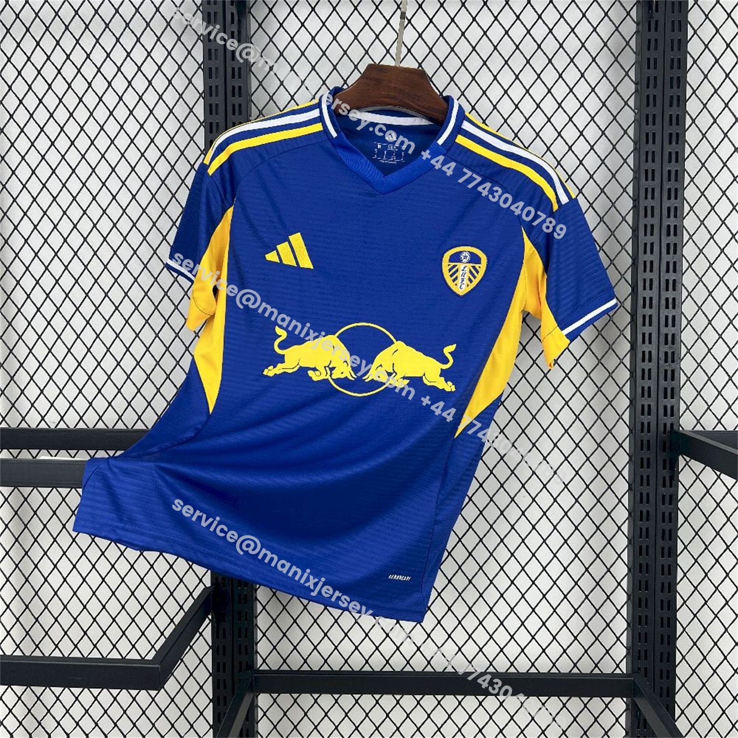 ManixJersey.com | Leeds United 25-26 Away Blue Jersey - Fans Version -Customize Name, Number and Patch | Worldwide Shipping