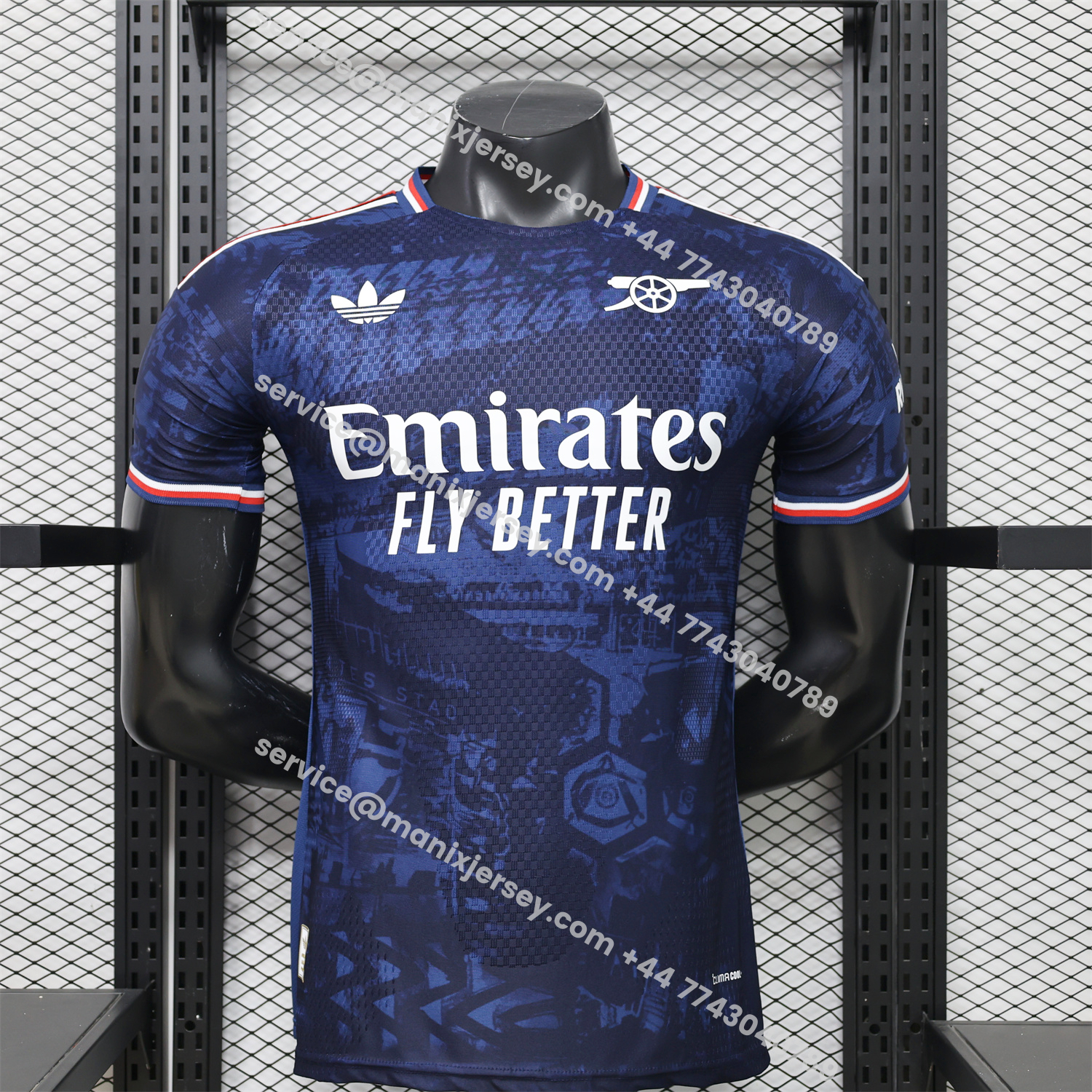 Arsenal 26-27 Dark Blue Digital Pattern Cannon Special Edition Jersey - Player Version:football jersey mysite: unitedjerseyfootball 邓江浪:football