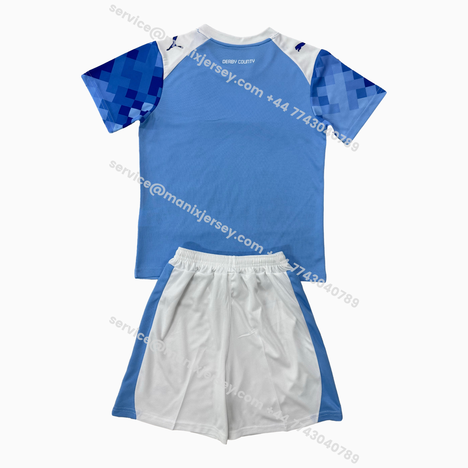 ManixJersey.com | Derby County 25-26 Third Blue Men's Adult Jersey Set - Fans Version -Customize Name, Number and Patch | Worldwide Shipping