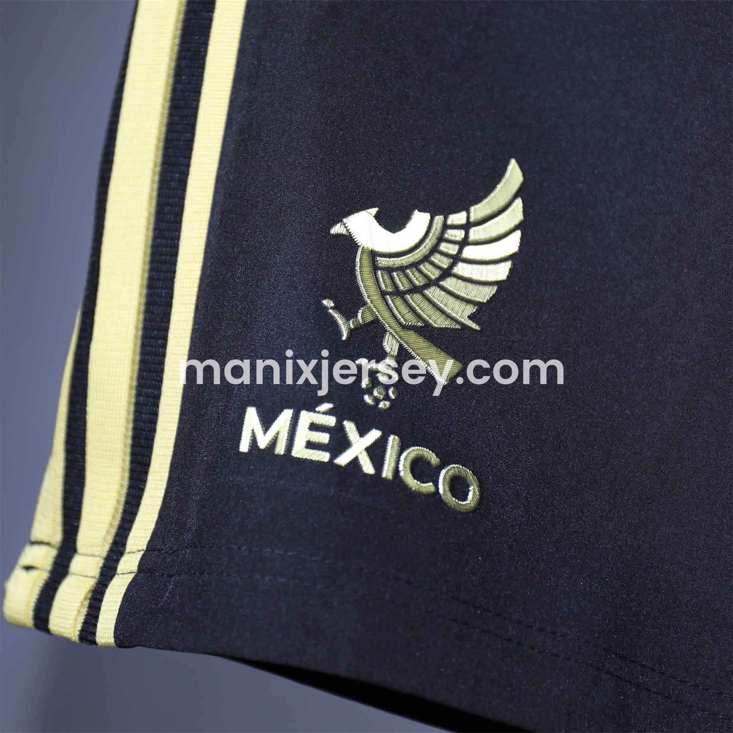 ManixJersey.com | Mexico 2025 Gold Cup Black Shorts - Player Version -Customize Name, Number and Patch | Worldwide Shipping