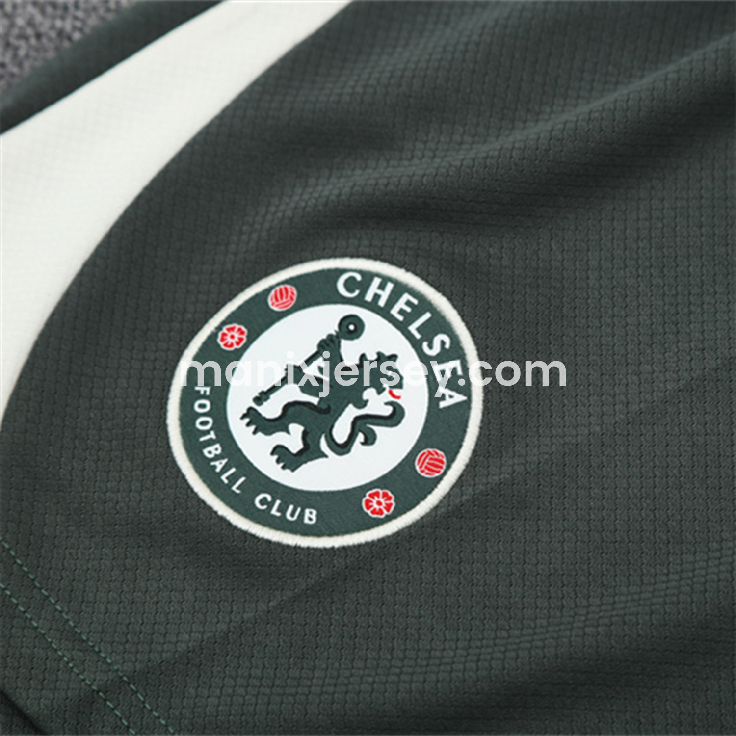 ManixJersey.com | C.H.E.L.S.E.A 25-26 Short-Sleeve Training Set - Army Green Top & Army Green Shorts -Customize Name, Number and Patch | Worldwide Shipping