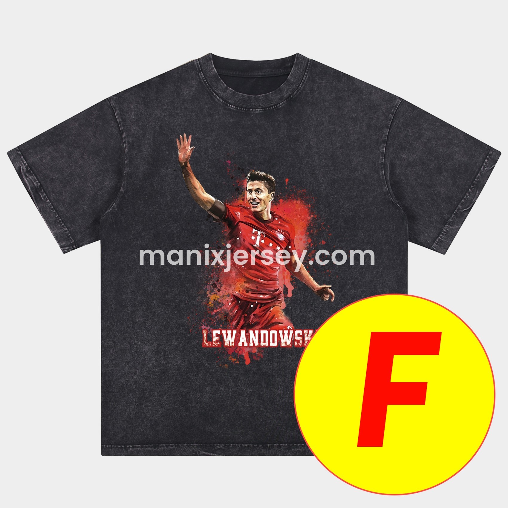 ManixJersey.com | Bayern Munich 125th Legendary Players Oversized Washed T-Shirt -Customize Name, Number and Patch | Worldwide Shipping