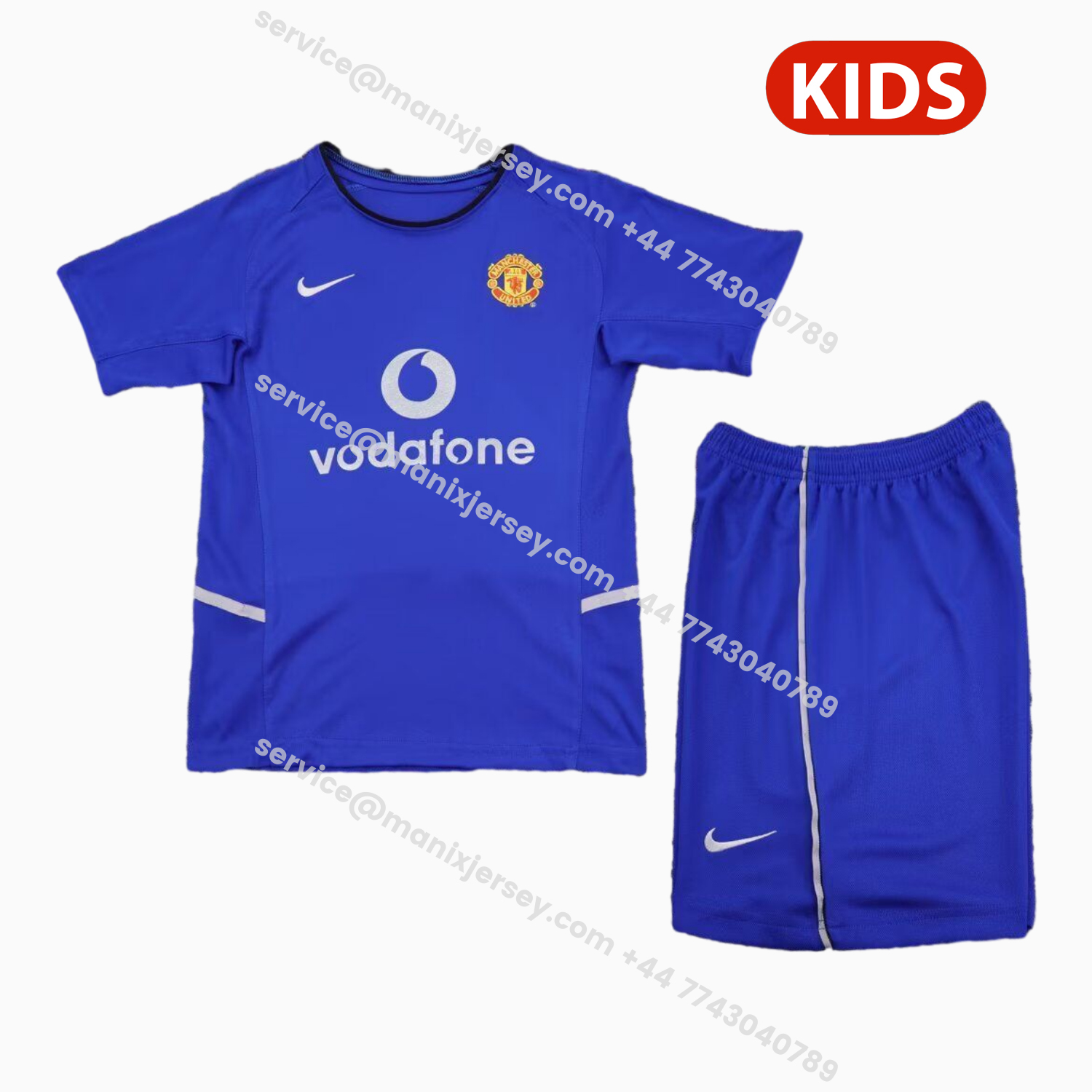ManixJersey.com | Retro Manchester United 2002-03 Third Kids Kit -Customize Name, Number and Patch | Worldwide Shipping