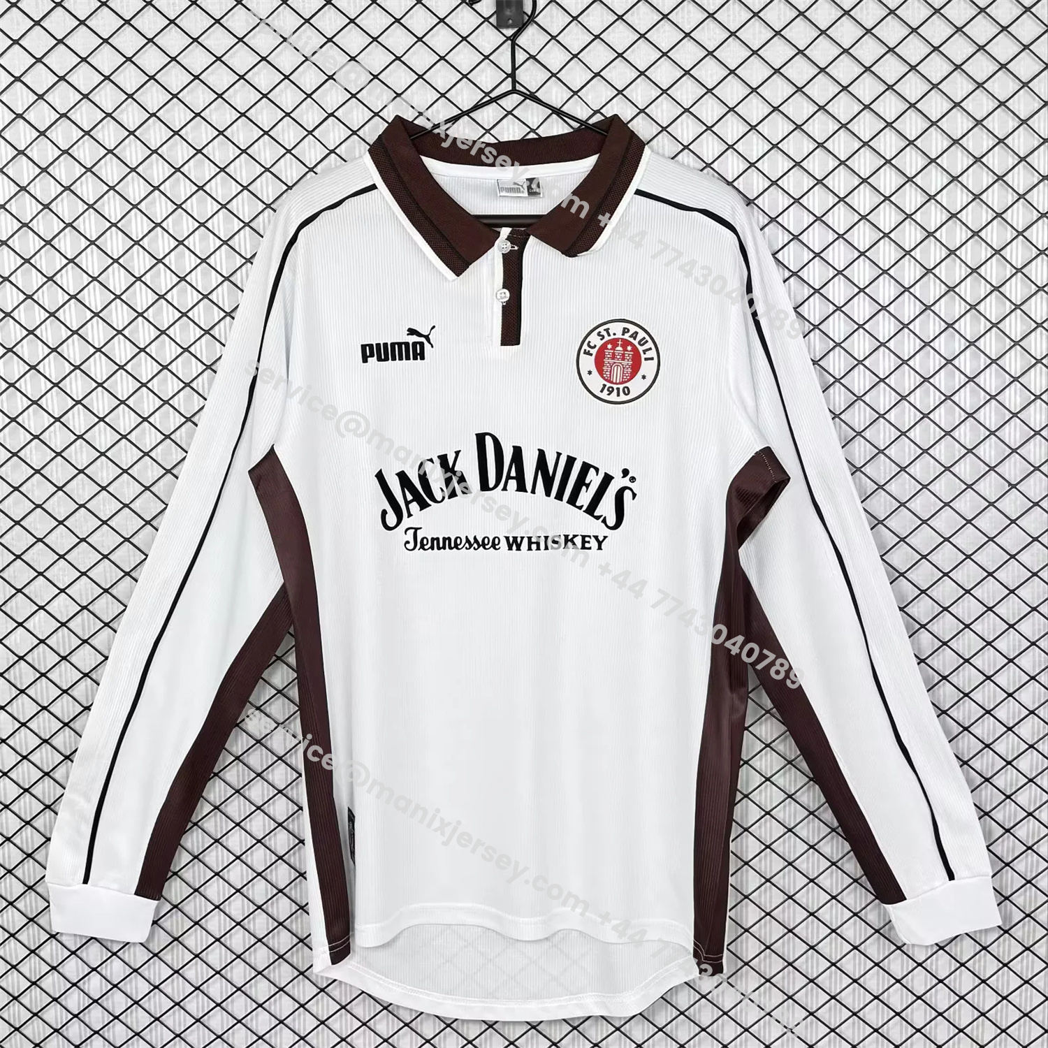 ManixJersey.com | Retro St. Pauli 1999-00 Home Long Sleeves Jersey -Customize Name, Number and Patch | Worldwide Shipping