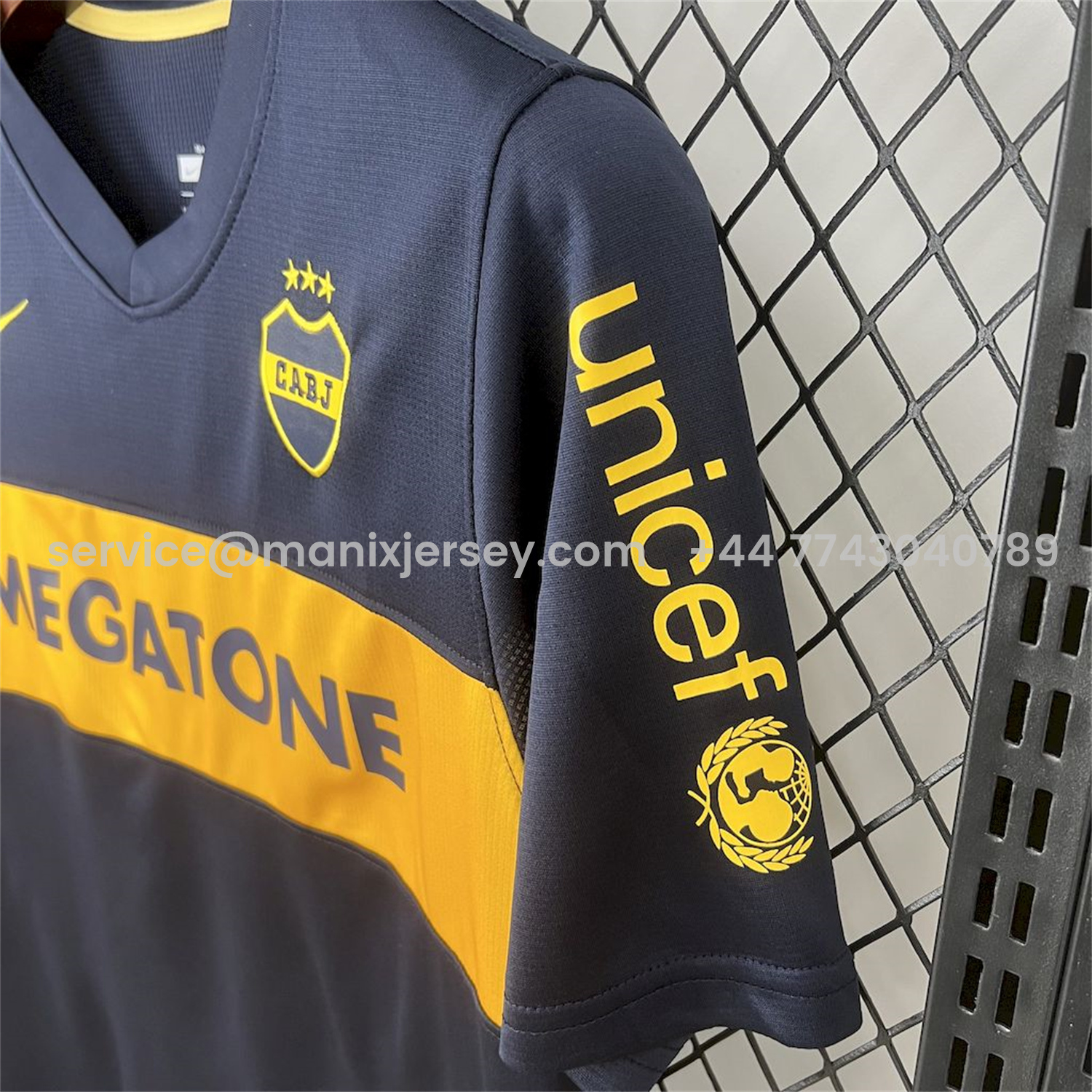ManixJersey.com | Retro Boca Juniors 2007-08 Home Jersey -Customize Name, Number and Patch | Worldwide Shipping