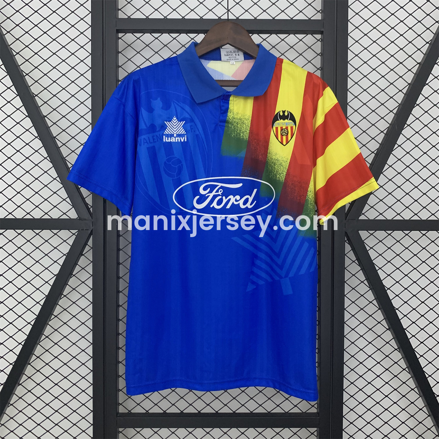 ManixJersey.com | Retro Valencia 1995-96 Away Jersey -Customize Name, Number and Patch | Worldwide Shipping