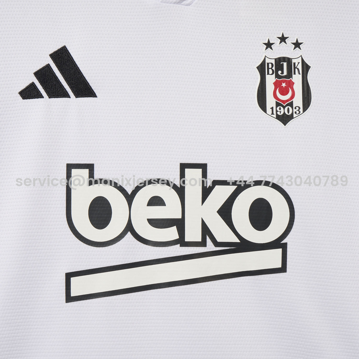 ManixJersey.com | Besiktas 25-26 Home Jersey - Fans Version -Customize Name, Number and Patch | Worldwide Shipping