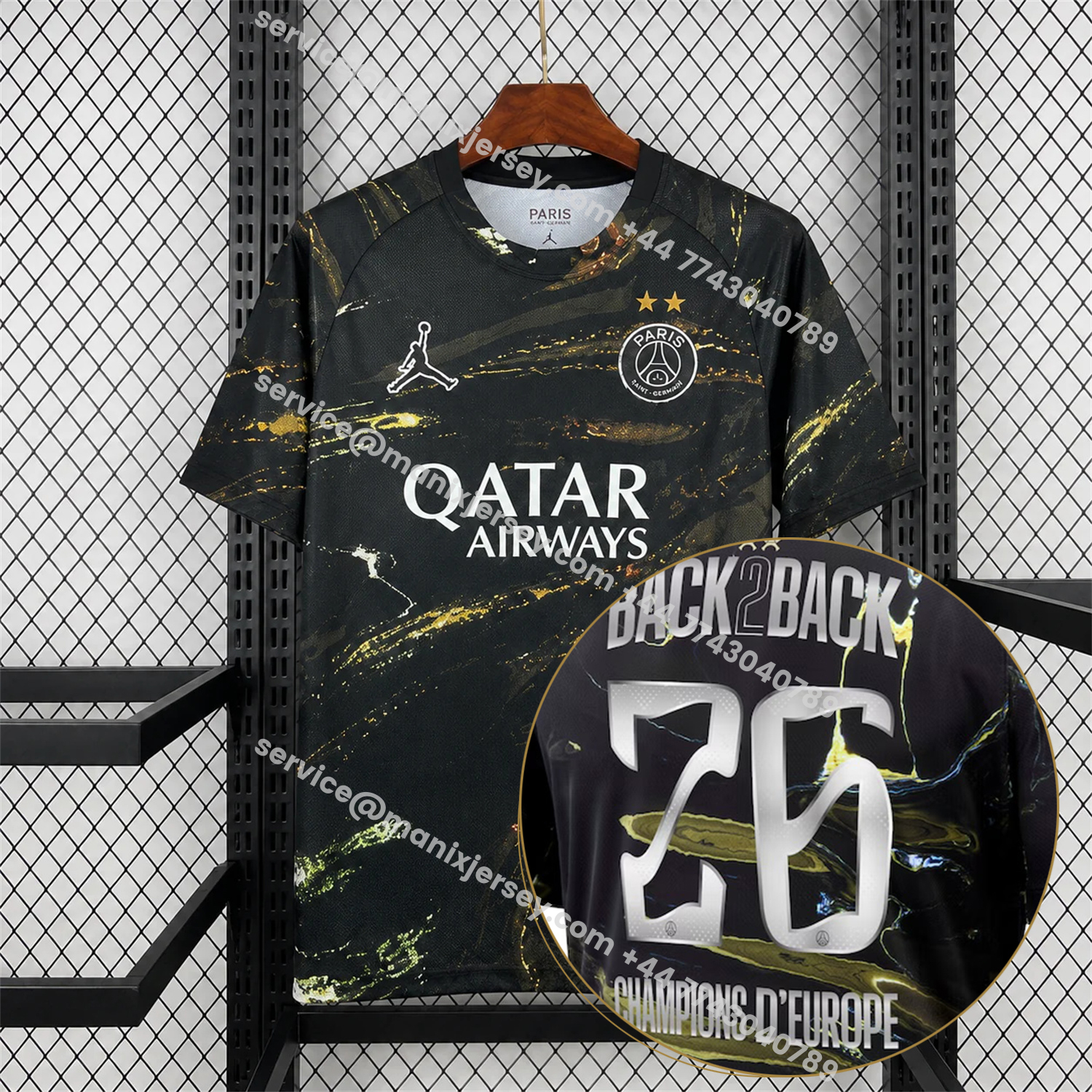【Champion 26 Font】Paris Saint-Germain PSG 25-26 Night Version Fifth Jersey - Fans Version:football jersey mysite: unitedjerseyfootball 邓江浪:football