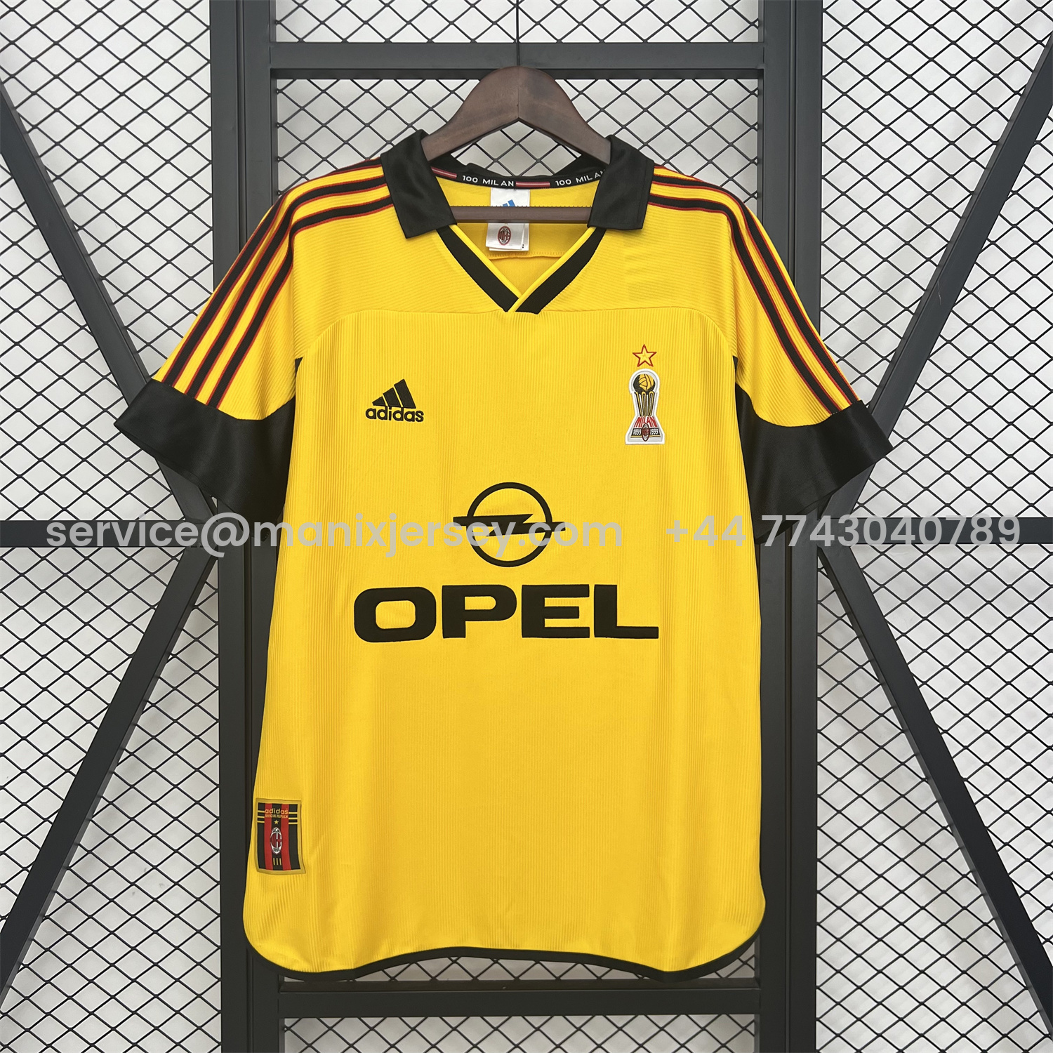 ManixJersey.com | Retro AC Milan 1999-00 Fourth Jersey -Customize Name, Number and Patch | Worldwide Shipping