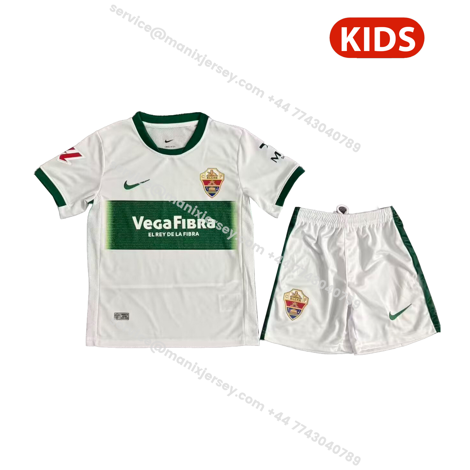 ManixJersey.com | Elche 25-26 Home Kids Kit -Customize Name, Number and Patch | Worldwide Shipping