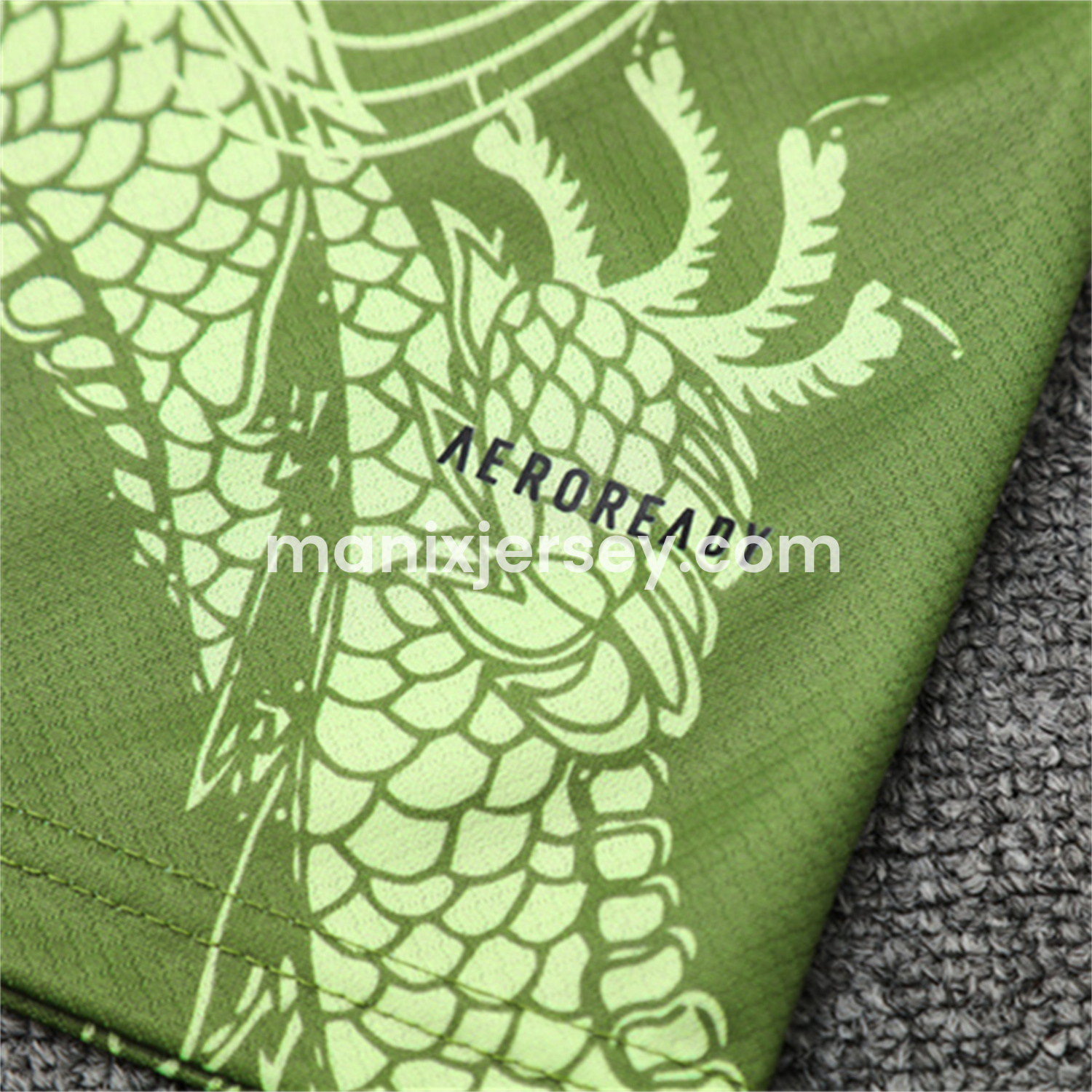ManixJersey.com | Real Madrid 25-26 Short-Sleeve Training Set - Green Black Top & Black Shorts -Customize Name, Number and Patch | Worldwide Shipping